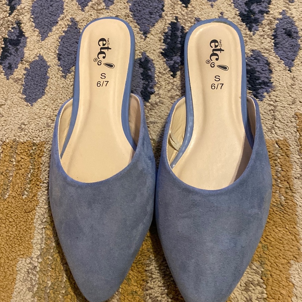 Blue mules perfect condition